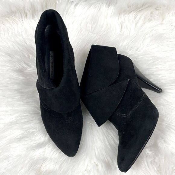 VIA SPIGA black suede ankle heel booties 7 M - Picture 10 of 10
